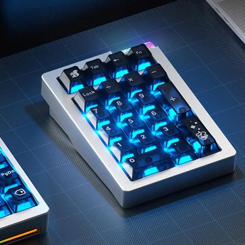 

3-Mode Numeric Keypad Bluetooth-compatible 2.4GHz Wireless USB Backlit Lighting Hot Swappable Mechanical Switches K1KF