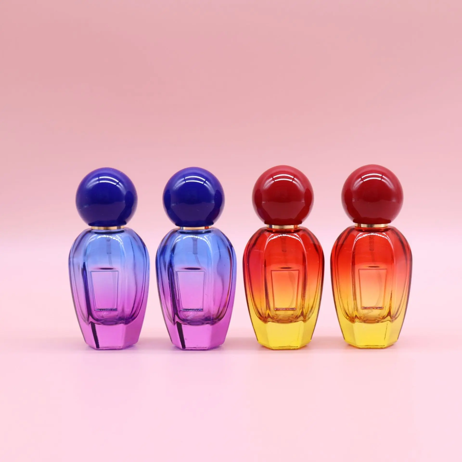 30ml Empty Perfume Spray Bottle Gradient Color Round Cap Refillable Scent Mist Atomiser Sprayer Bottle Cosmetic Containers