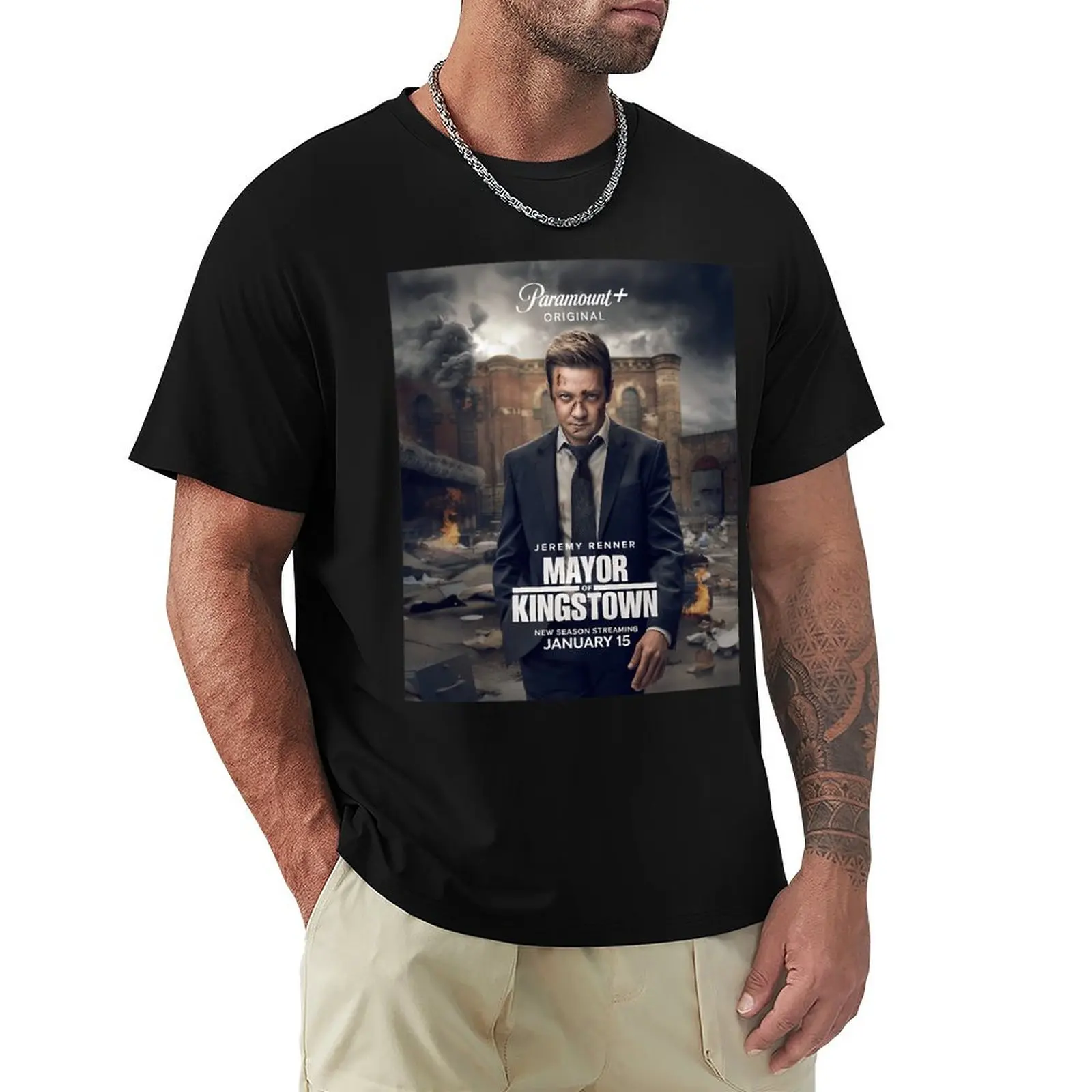 mayor of kingstown T-Shirt Casual All Match Short Sleeve T-Shirt