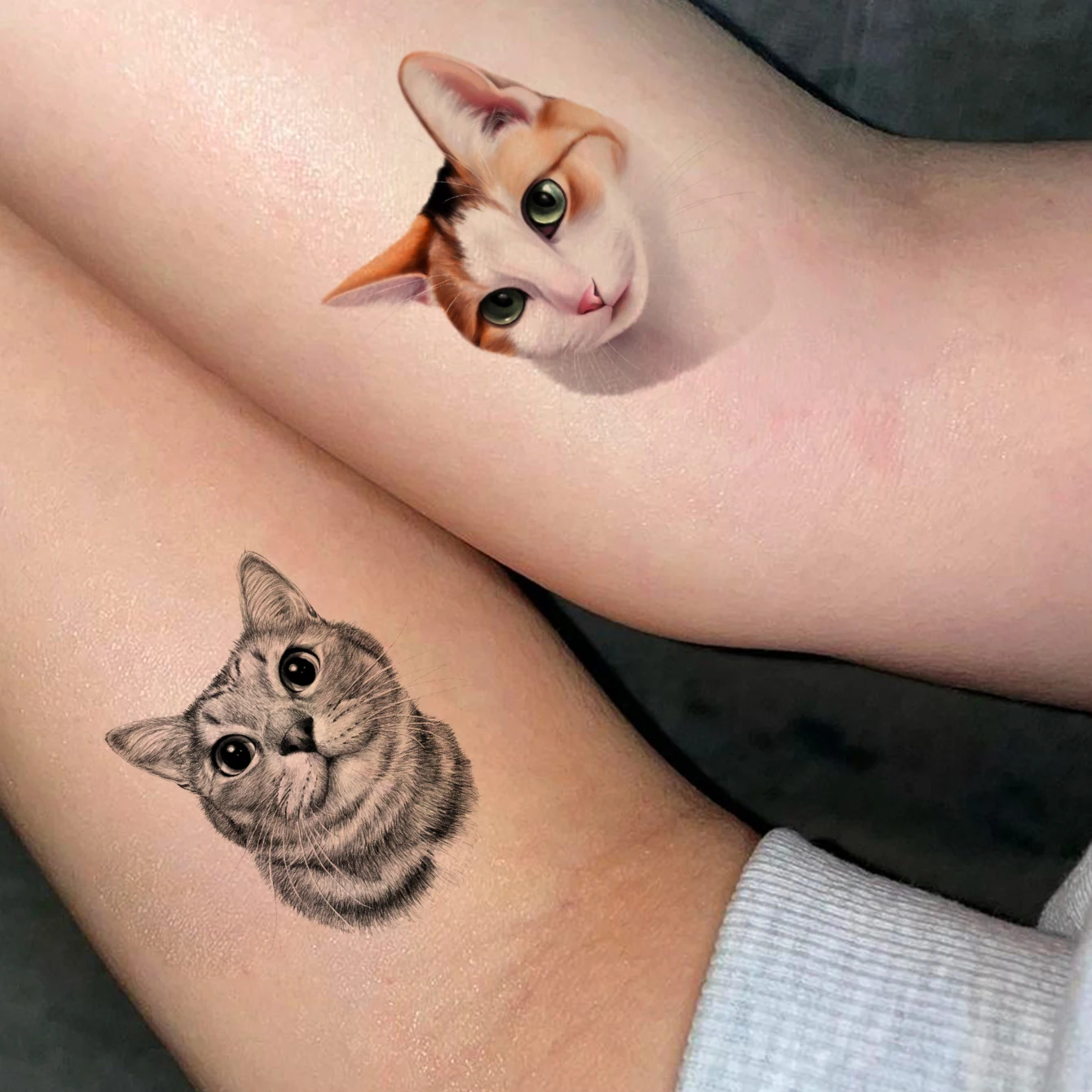 20pcs Cute Cat Series Temporary Tattoo Stickers Arm Wrist Ankle Art DIY Lovely Pet Funny Tattoo Sticker for Men Women Decor