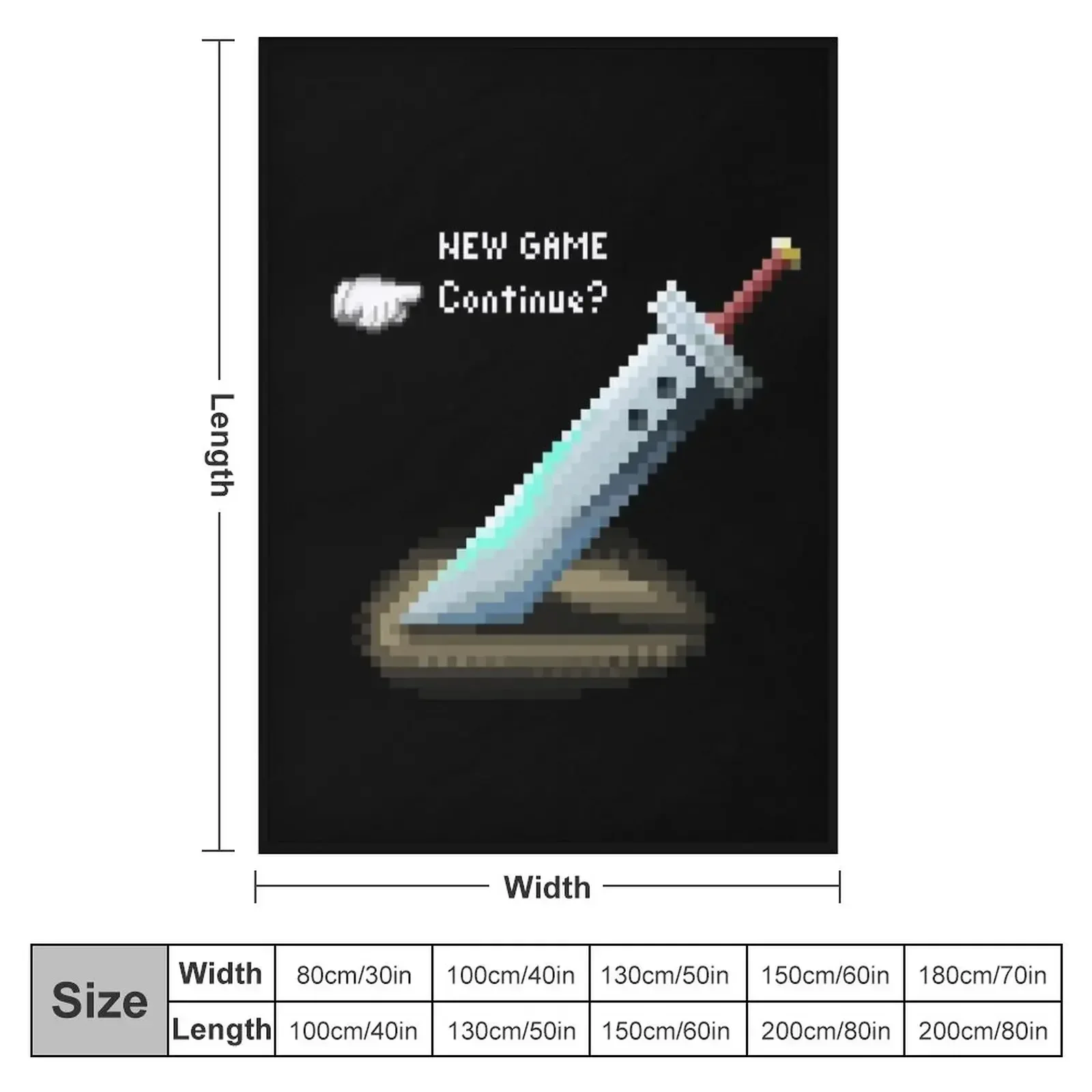 Pixel Buster Sword Throw Blanket Kid'S Soft Plaid For Sofa Thin Blankets