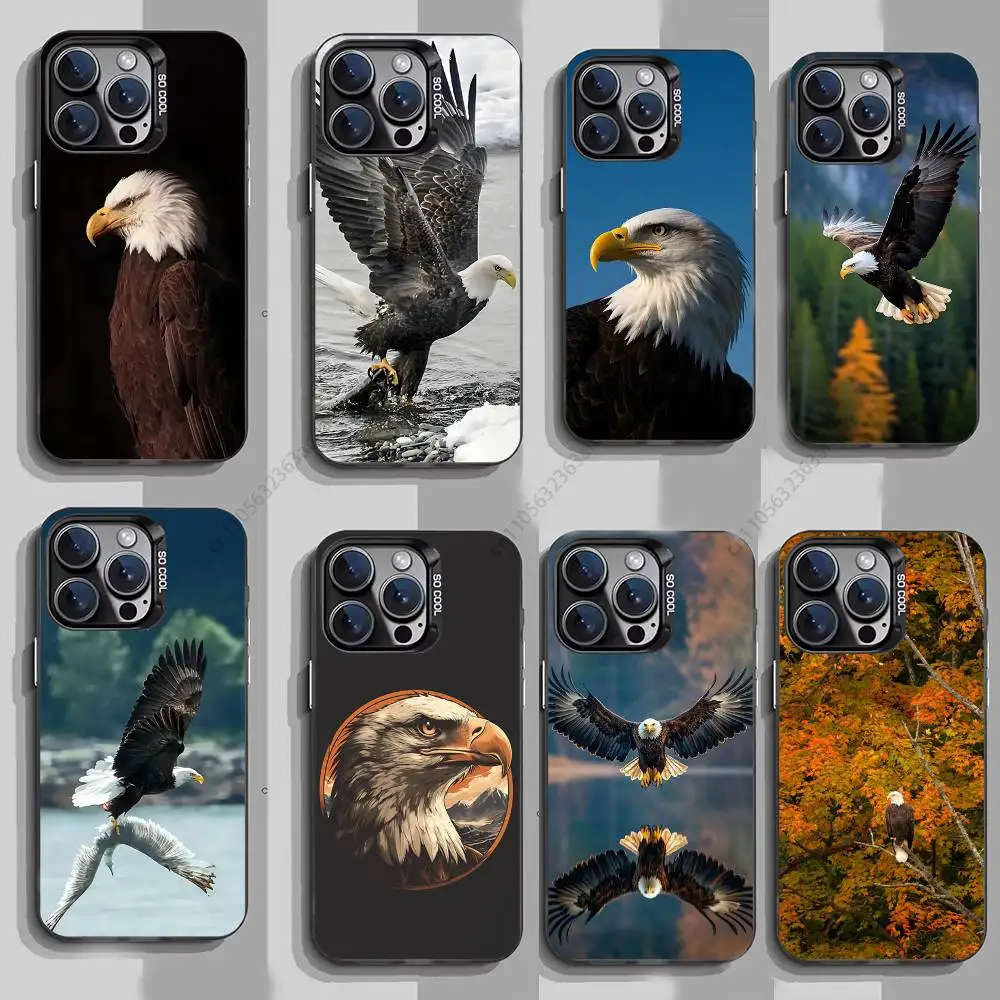 

Eagle Cool Animal Phone Case For iPhone 17,16,15,14,13,12,11,Pro,Max,Plus,Mini,X,XS,XR,8,S,SE Soft Black Case
