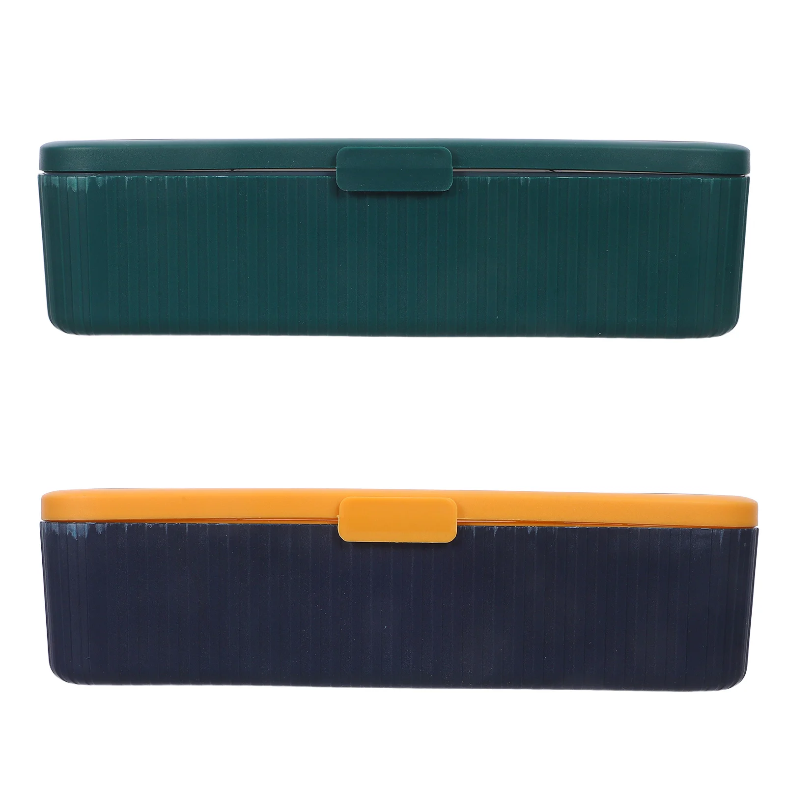 

2Pcs 4-Compartment Sealed Spice Box Transparent Kitchen Seasoning Storage Organizer Airtight Container Multi-Grid Condiment