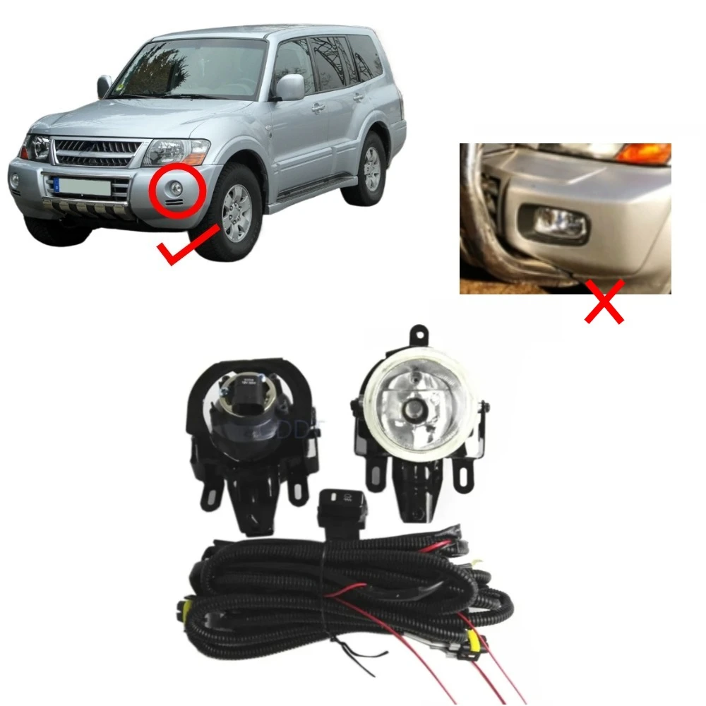 Full Kit Fog Light for Pajero V73 MN133758 2003-2006 Fog Lamp with