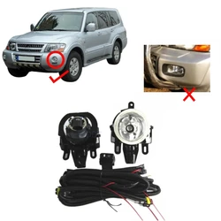 Full Kit Fog Light for Pajero V73 MN133758 2003-2006 Fog Lamp with for Montero V60 Wire and Switch for Shogun V75 V77