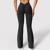Mode Micro corne Leggings femmes v-back taille pantalons de sport taille haute Push Up fesses pantalons de sport solide mince Leggings décontractés 3