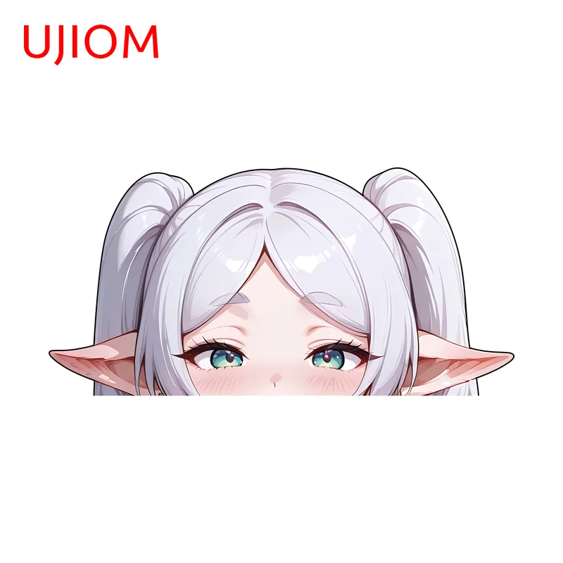 UJIOM Cute Frieren Peeking Wall Stickers Cool Creative Carton Laptop Refrigerator Trunk Decals Cool Room Decoration Accessories
