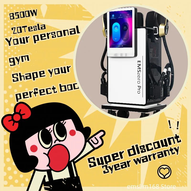 11.11MYoslim 8500W 20Tesla Fat Removal Contouring Muscle Electric Stimulation Ems Body Sculpt Slimming Muslim Sets Machine