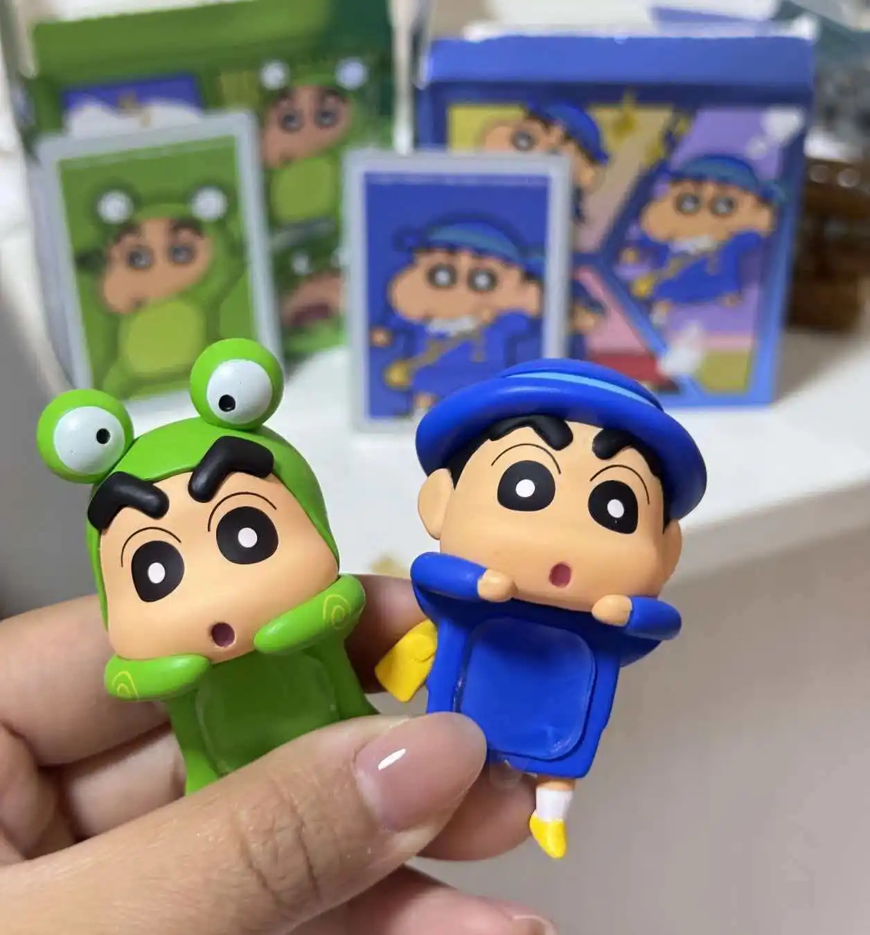 

6pcs Anime Figure Xiaoxin Screen Lying Style Blind Box Kawaii Car Ornament Cartoon Figure Display Decor Craft Toys Festival Gift