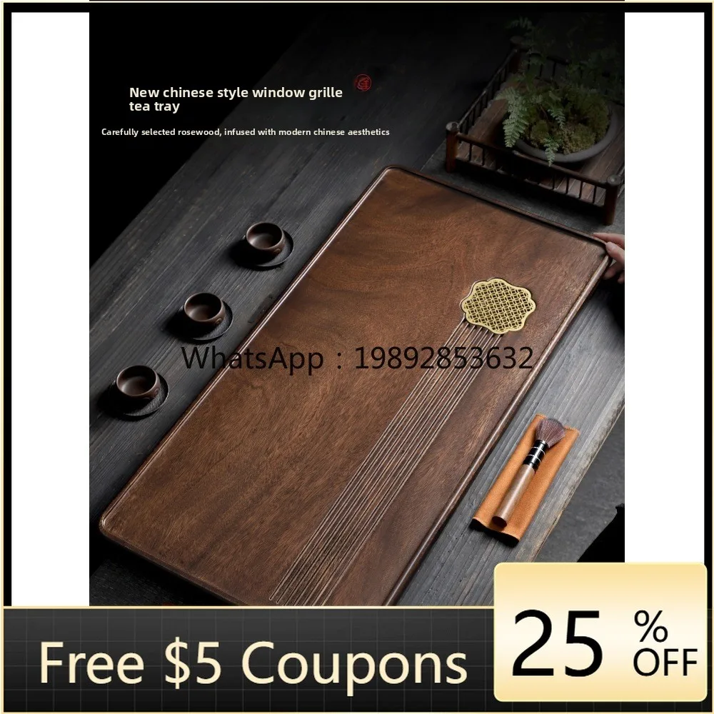 YFY Whole Walnut Wood Tea Tray for Home Use High-end Kung Fu Tea Set Dry Brewing Table Solid Wood