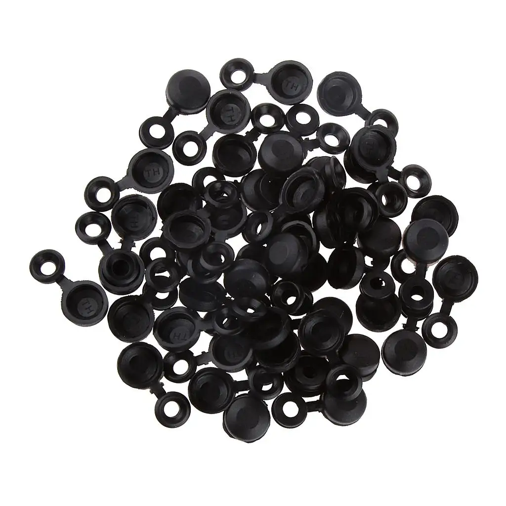 Set of Screw Cover Caps Polypropylene Flip Top Design for 3mm-5mm Screws Car Home Assembly Protection