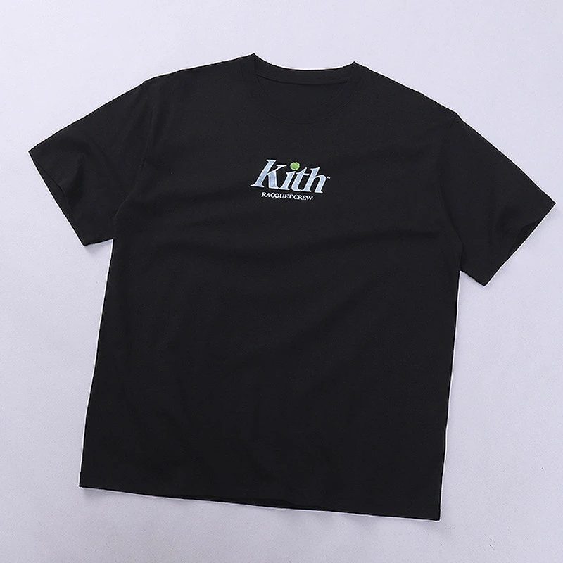 2026 KI American TH Vintage Printed Cotton Short-sleeved T-shirt Men and Women Couples Casual with Half Sleeved Top
