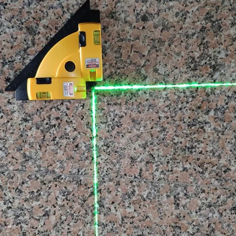 90 Degree Right Angle Laser Level Floor Alignment Vertical Horizontal Line Tool Tile Laying Wall Construction Measuring Tool