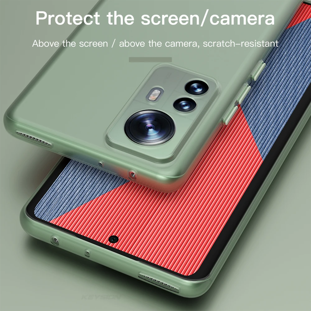 KEYSION Matte TPU Case for Xiaomi 12 Pro 12X 12S Ultra Thin Transparent Soft Silicone Phone Cover for Xiaomi Mi 11 11 Lite 5G NE