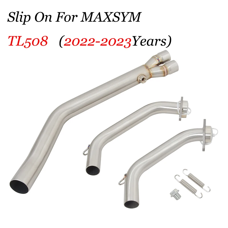 

Motorcycle Exhaust Systems Stainless For MAXSYM TL508 2022 2023 Modified Slip On Front Link Pipe Escape Connect Original Muffler