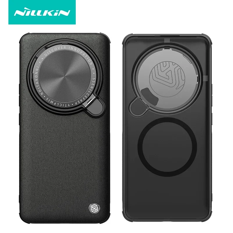 

For Xiaomi 14 Ultra Case Nillkin CamShield Prop Leather Magnetic PC+TPU Camera Lens Stand Cover For Xiaomi Mi 14 Ultra Case