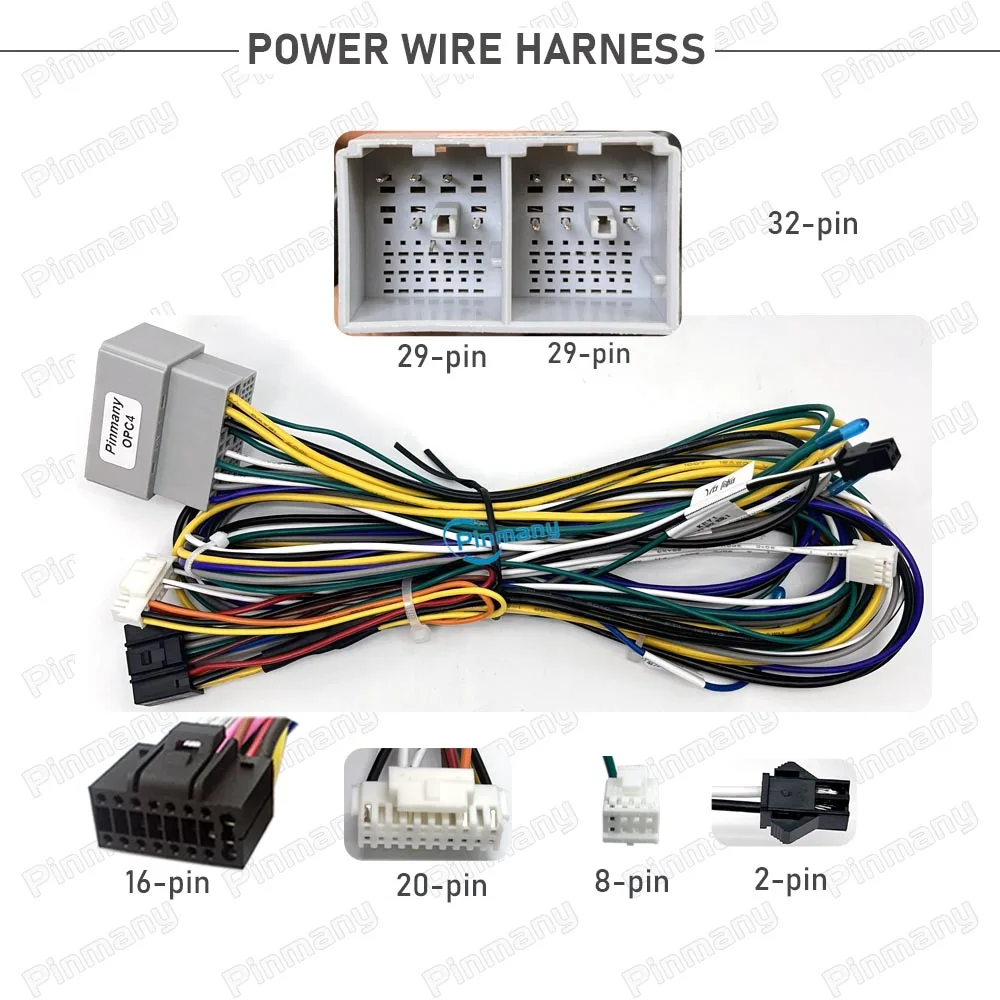 Car Radio Cable OPC4 Android Head Unit Wire Harness Adapter with CAN Bus Decoder for 2020 Opel Insignia