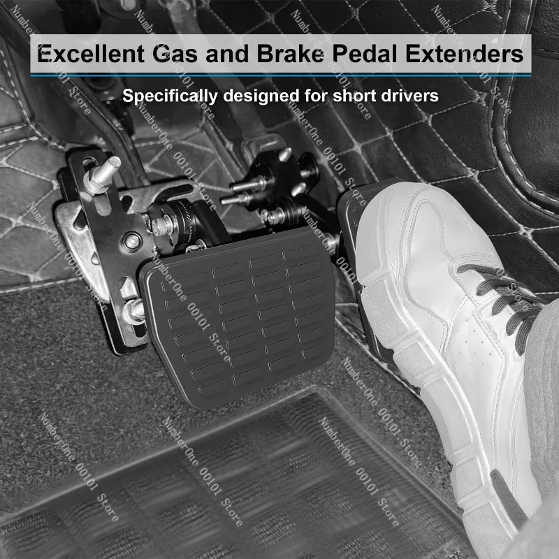 Throttle and brake pedal extenders for cars, go-karts, toy cars