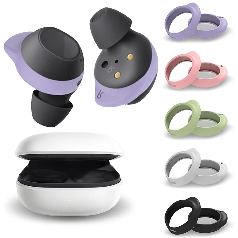 

5 Pairs Colors Silicone Earbuds Ring Cover For SAMSUNG Galaxy Buds FE Bluetooth Earphone Replacement Ear Caps Dustproof Ear Tip