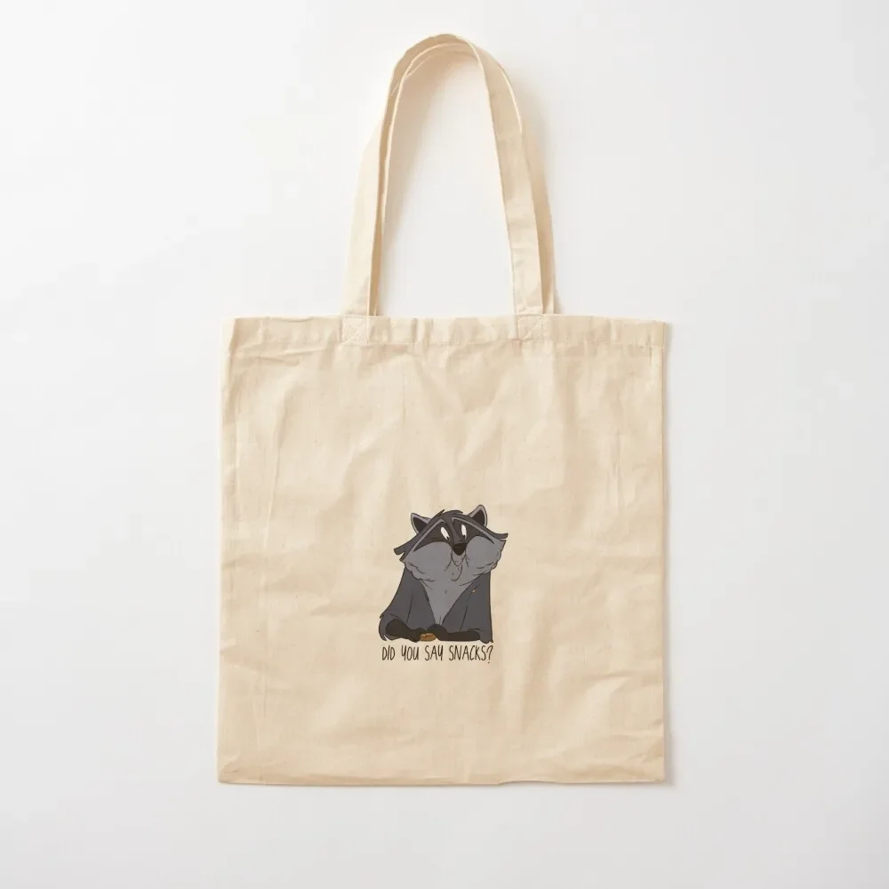 Hungry Raccoon Tote Bag Gift bag shopping bags foldable tote bags aesthetic