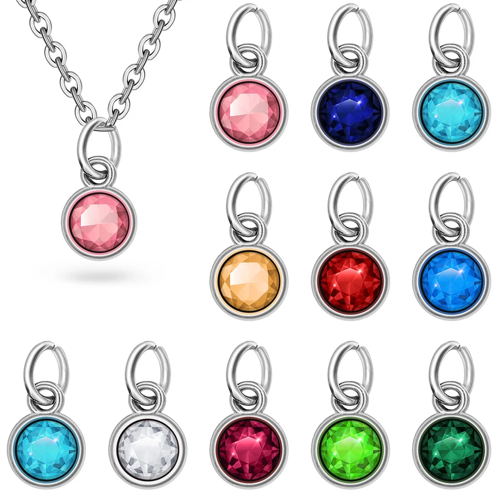 

36pcs Stainless Steel Rhinestone Pendants Delicate Jewelry Charms Durable Diy Necklace Bracelet Making Accessories Scrapbooking