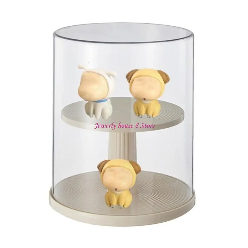 

Easy Assembly 360 Degree Rotating Display Case for Action Figures Dustproof Showcase Stand Multi layer Storage Box