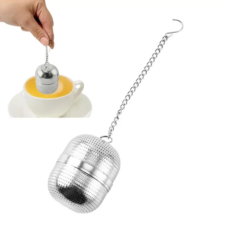 

Stainless Steel Tea Strainers Tea Ball Strainer Mesh Herbal Infuser Filter Tea Leaf Strainer Boil Soup For Teapot Kitchen tools