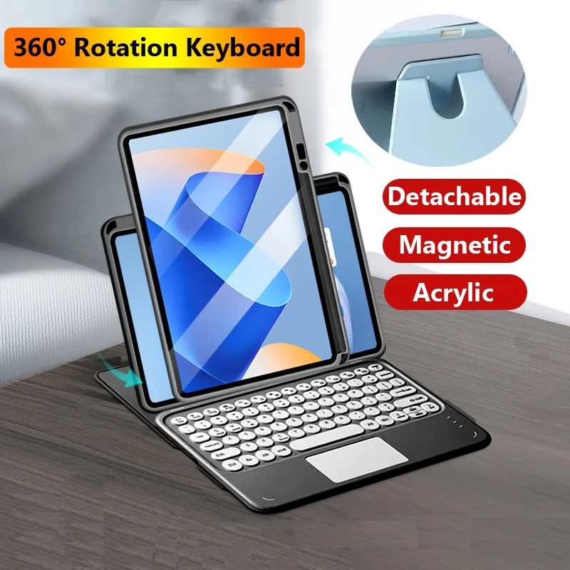 

Rotation for IPad 10th 10.9 2022 Pro 11 2021 2020 2018 Air 5 4 Air 3 2 1 Pro 9.7 2017 2016 5th 6th Touchpad Keyboard Case