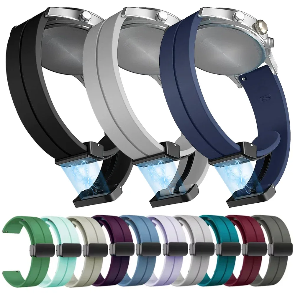 20 22mm Magnetisches Silikonarmband für Garmin Forerunner 970 255 245 265 645 55 165 158 Band für Garmin Venu 4 3 2 45mm Active 6 5
