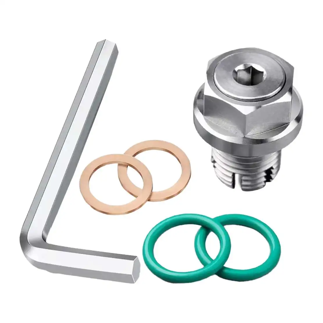 

M14.1x1.5 15mm Universal Oversize Piggyback Oil Drain Plug Self Tapping Pan Thread Repair Kit