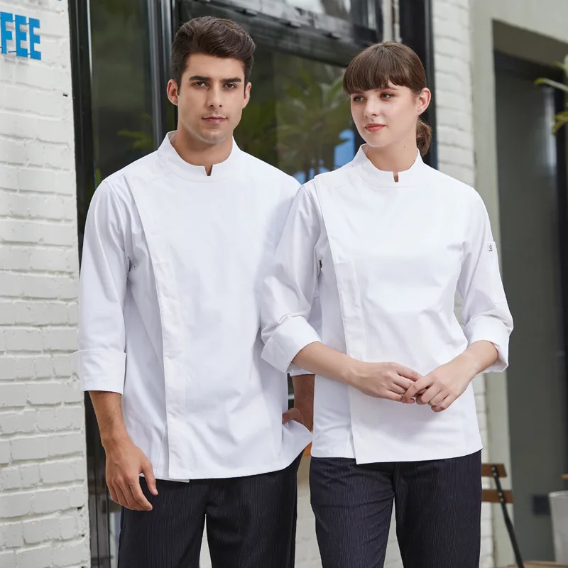 C188เชฟเสื้อผ้า Catering โรงแรมห้องครัว Overalls แขนยาวและเพิ่มการระบายอากาศ Chef Coat ซูชิเชฟ