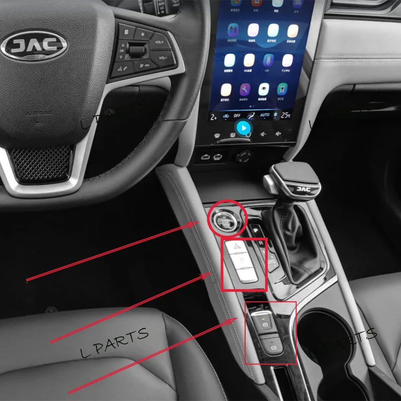 

Central Control Switch Warning Switch Car key start button start switch electronic handbrake button For JAC J7 3750200U7310