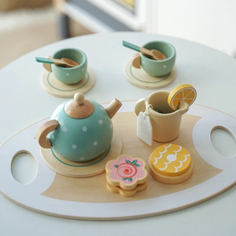 1Set Toddler Gift Role-Play Toy Simulation Afternoon Tea Dessert Toy