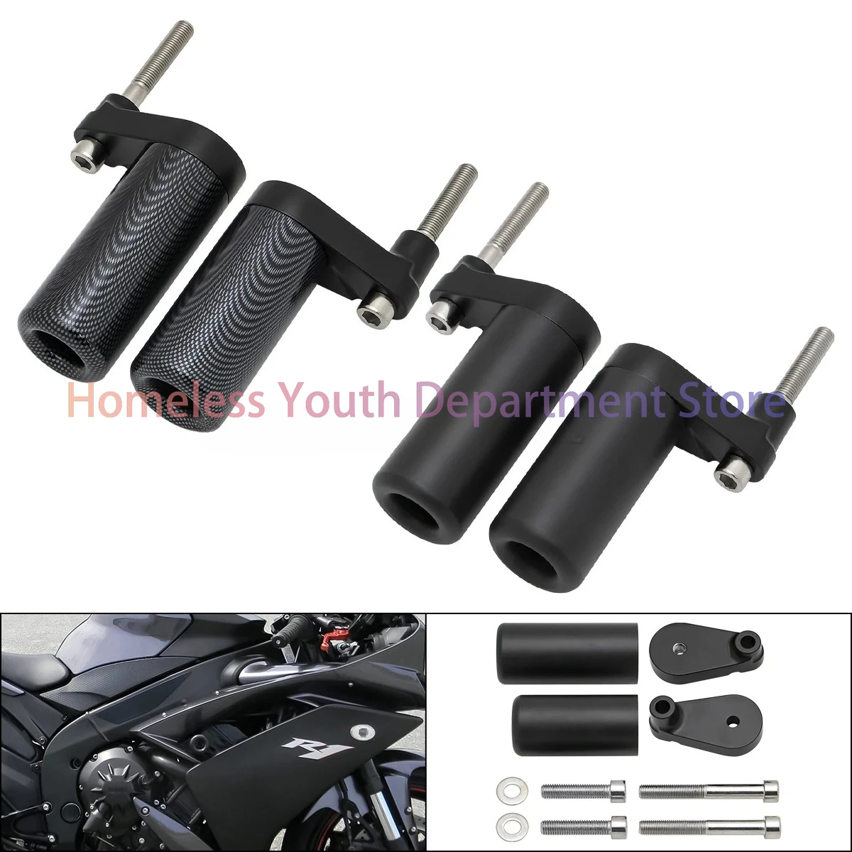 Motorcycle Parts No Cut Frame Slider Crash Engine Pad Falling Protection For Yamaha YZF1000 YZF 1000 YZFR1 YZF-R1 R1 2007-2008