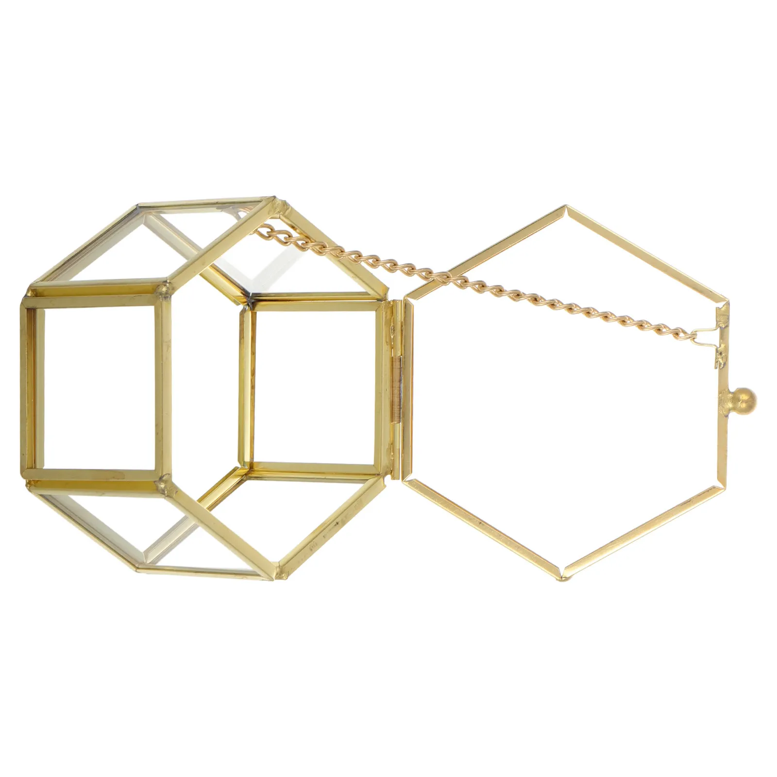 

Современная шестиугольная шкатулка для колец в подарок на свадьбу: безопасный футляр для ювелирных украшений (колец, серег, ожерелий, браслетов) для путешествий