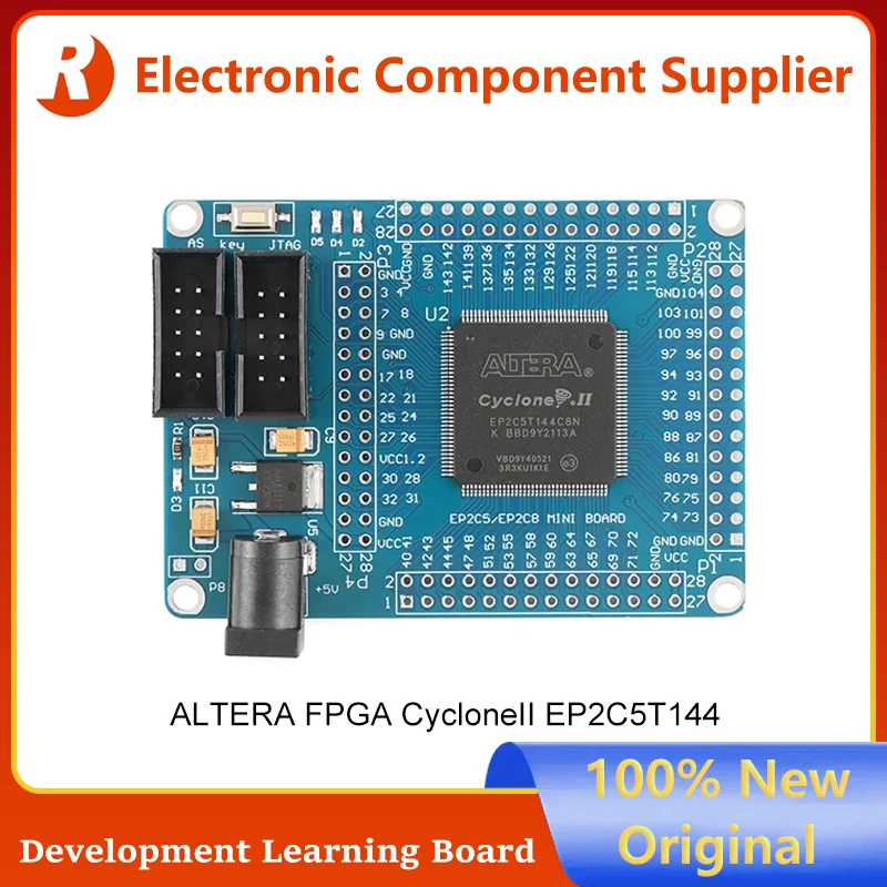 ALTERA FPGA CycloneII EP2C5T144 Development board Learning Board Module Minimum System 5V EPCS4 4M Reset Switch Power Indicator