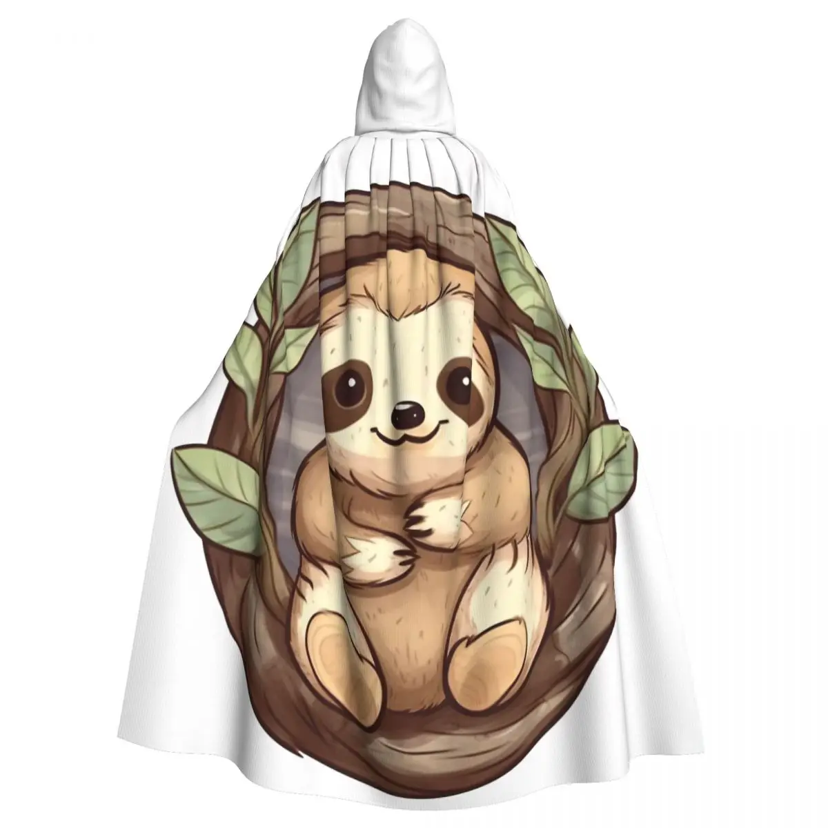 Cute Sloth Kawaii Hooded Cloak Halloween Party Cosplay Woman Men Adult Long Witchcraft Robe Hood