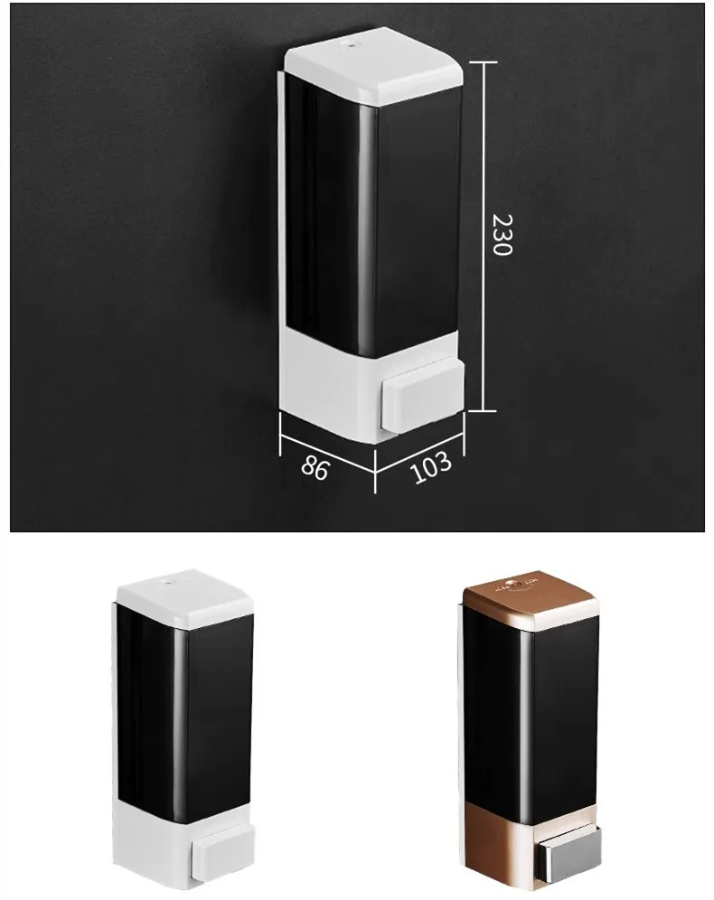 موزع صابون الحمام شامبو سائل للاستحمام 500 مل موزع صابون دش الحمام المثبت على الحائط، منتجات الفنادق #6