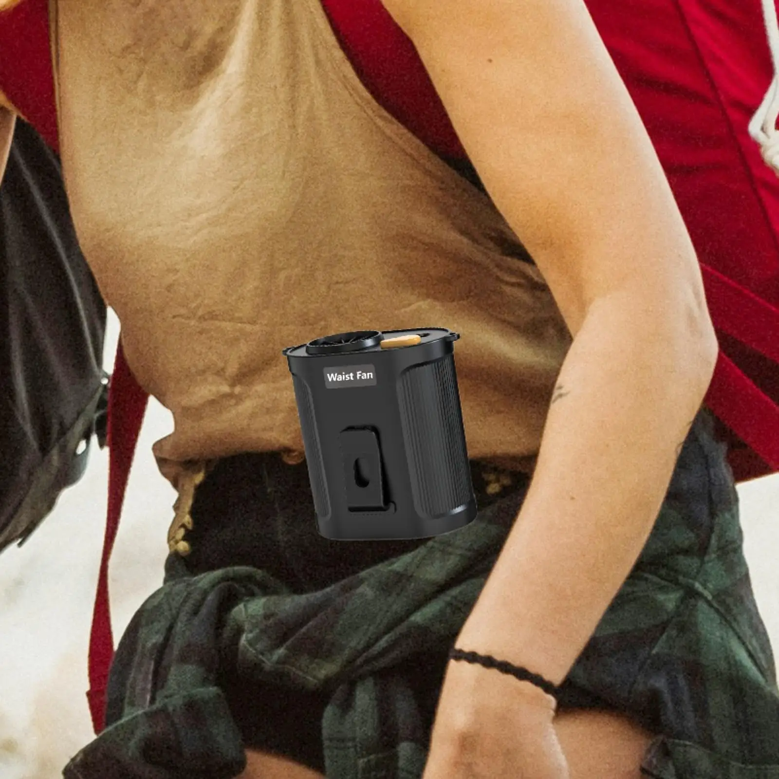 Мини-вентилятор для талии, охлаждающий дорожный стол, практичный подвесной вентилятор на шею, функция памяти для бега, треккинга, дома, работы на открытом воздухе, садоводства