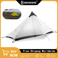 Minimalist Lanshan 1 Shelter - Breathable 15D Silnylon Backpacking Tent | Convenient Quick-Setup Trekking Pole System