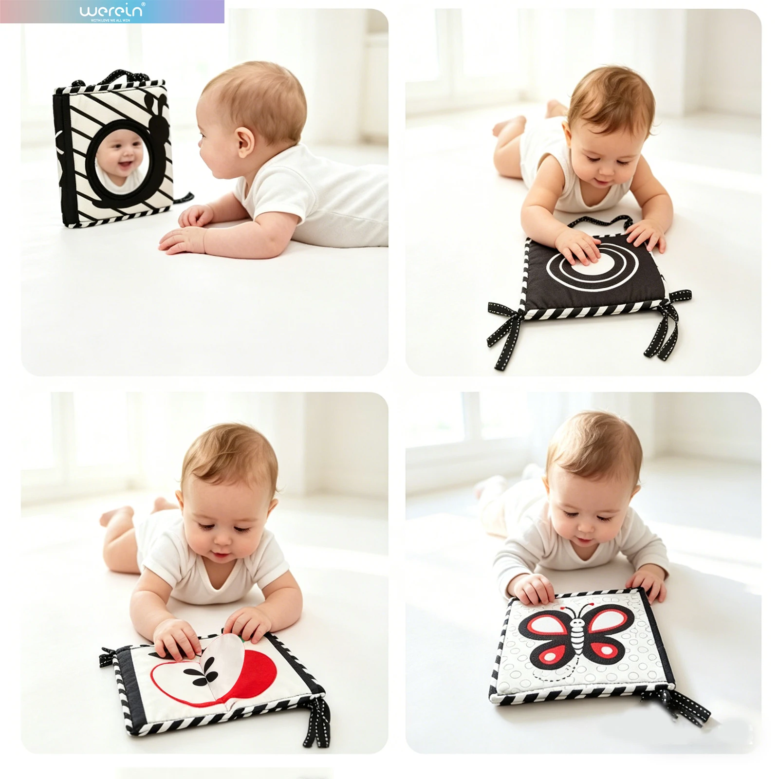 WeRein Black White High Contra - Baby Nursery Books review and price