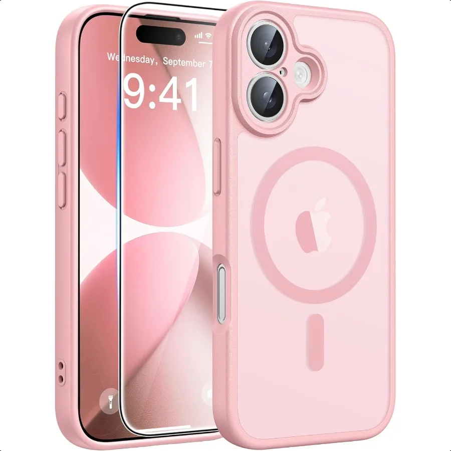 

FNTCASE for iPhone 17 Phone Case: Magnetic Translucent Matte [Full Covered Camera Protection] [Screen Protector] Military Grade