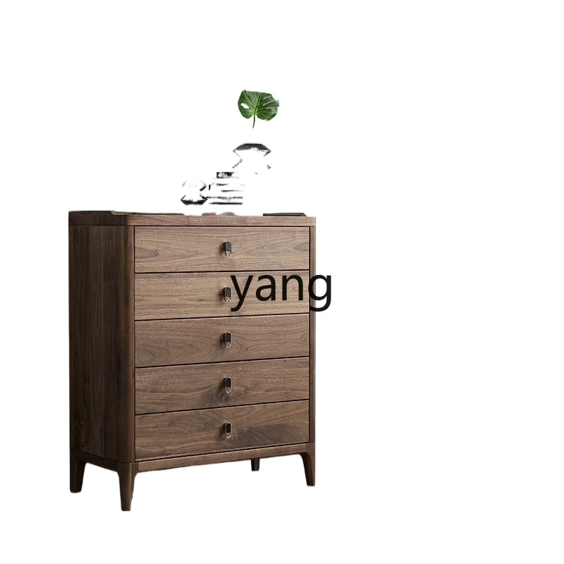 

LH Solid Wood Locker Italian Living Room Chest of Drawers Bedroom Storage Log Stone Plate Cabinet