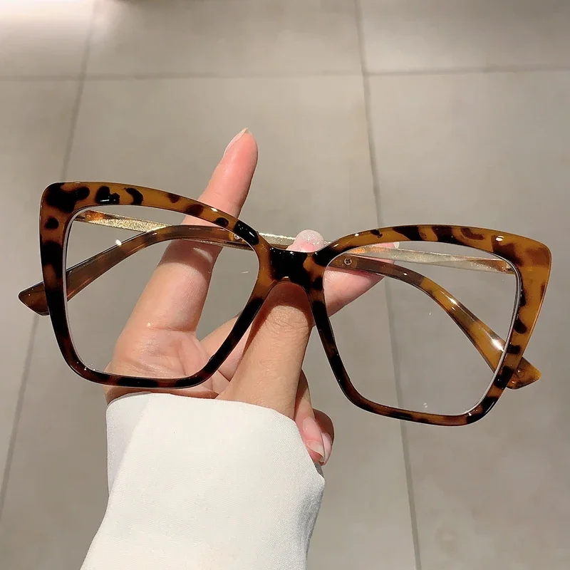 KAMMPT Oversized Cat Eye Eyeglasses 2023 butterfly Candy Color Blue Light Blocking Eyewear Trendy Non-prescription Spectacles