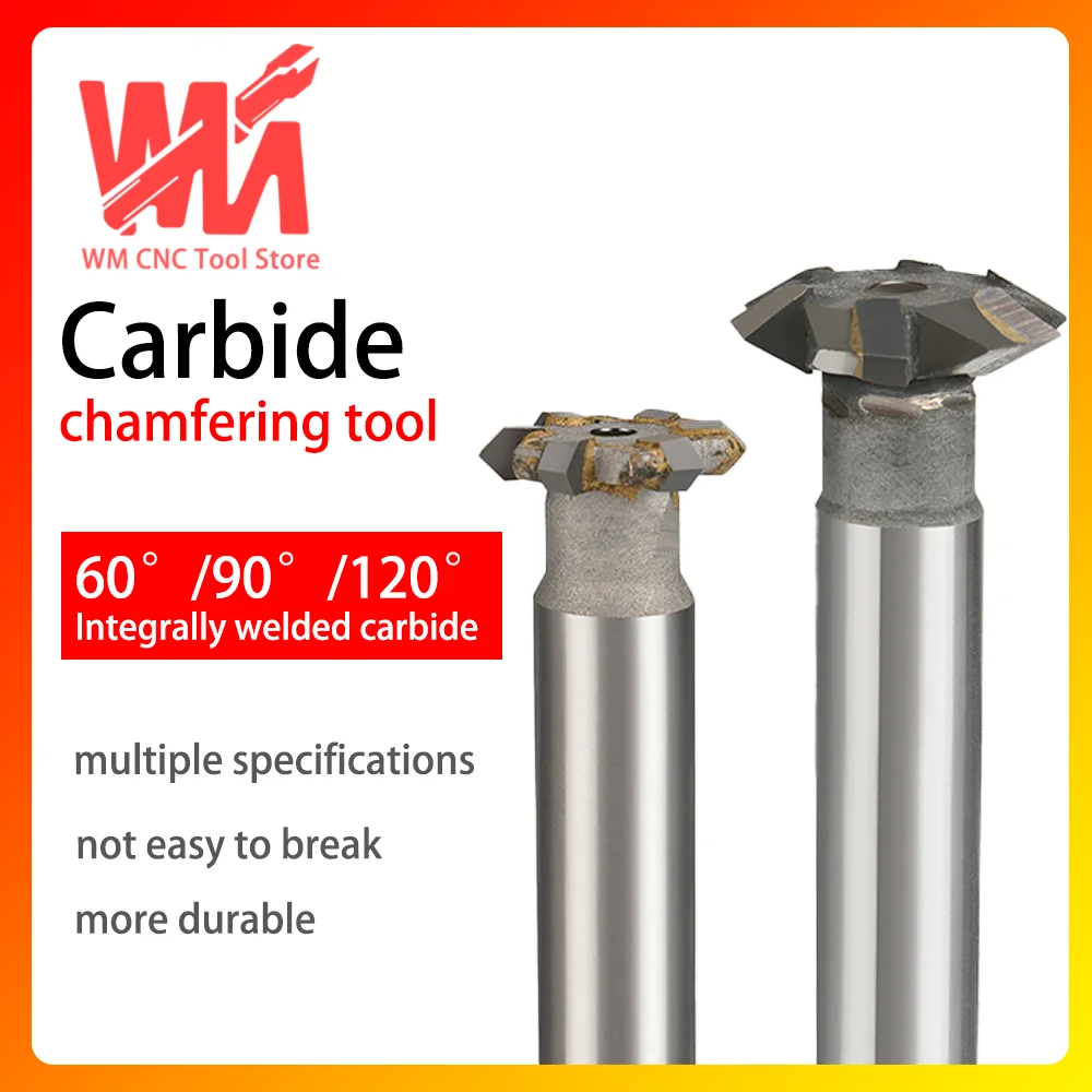 

T-shaped chamfering tool for deburring at 60/90/120 degrees, used in machining centers for CNC chamfering of inner holes