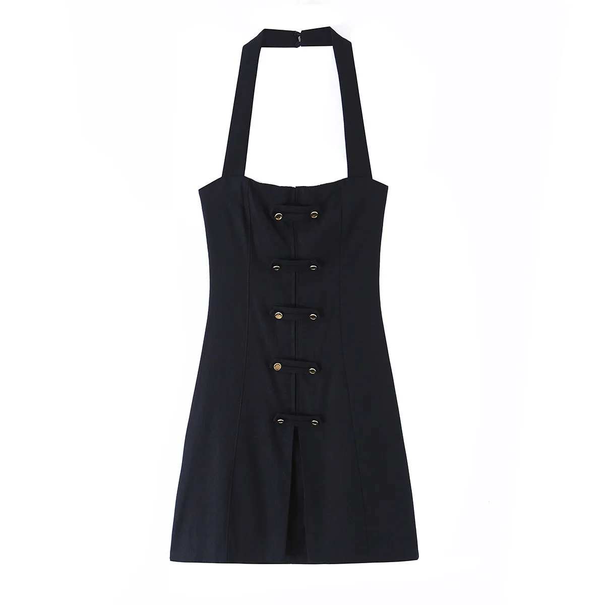 

Dave&Di New Women's Linen Rope Knot Short Dress Woman Clothes Dress Elegant Party Dresses Vestidos Women's Dress