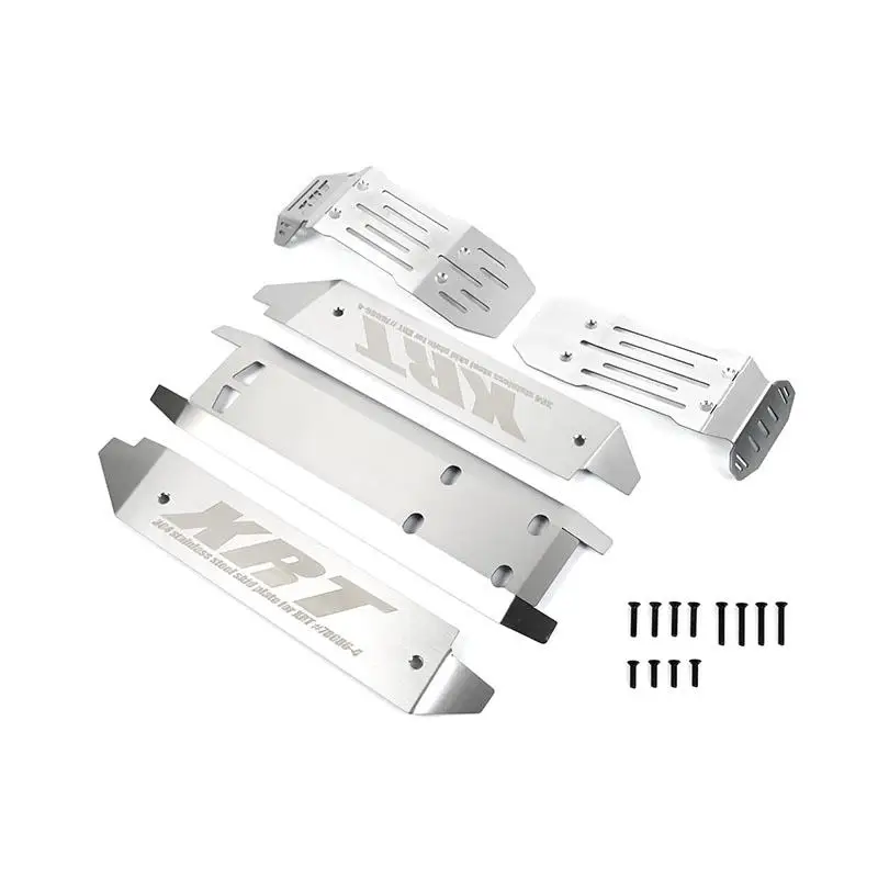 

5 Stainless Steel Front And Rear Chassis Armored Anti-skid Protectors For 1/6 Traxxas Xrt Rc Truck Car Upgrade Parts
