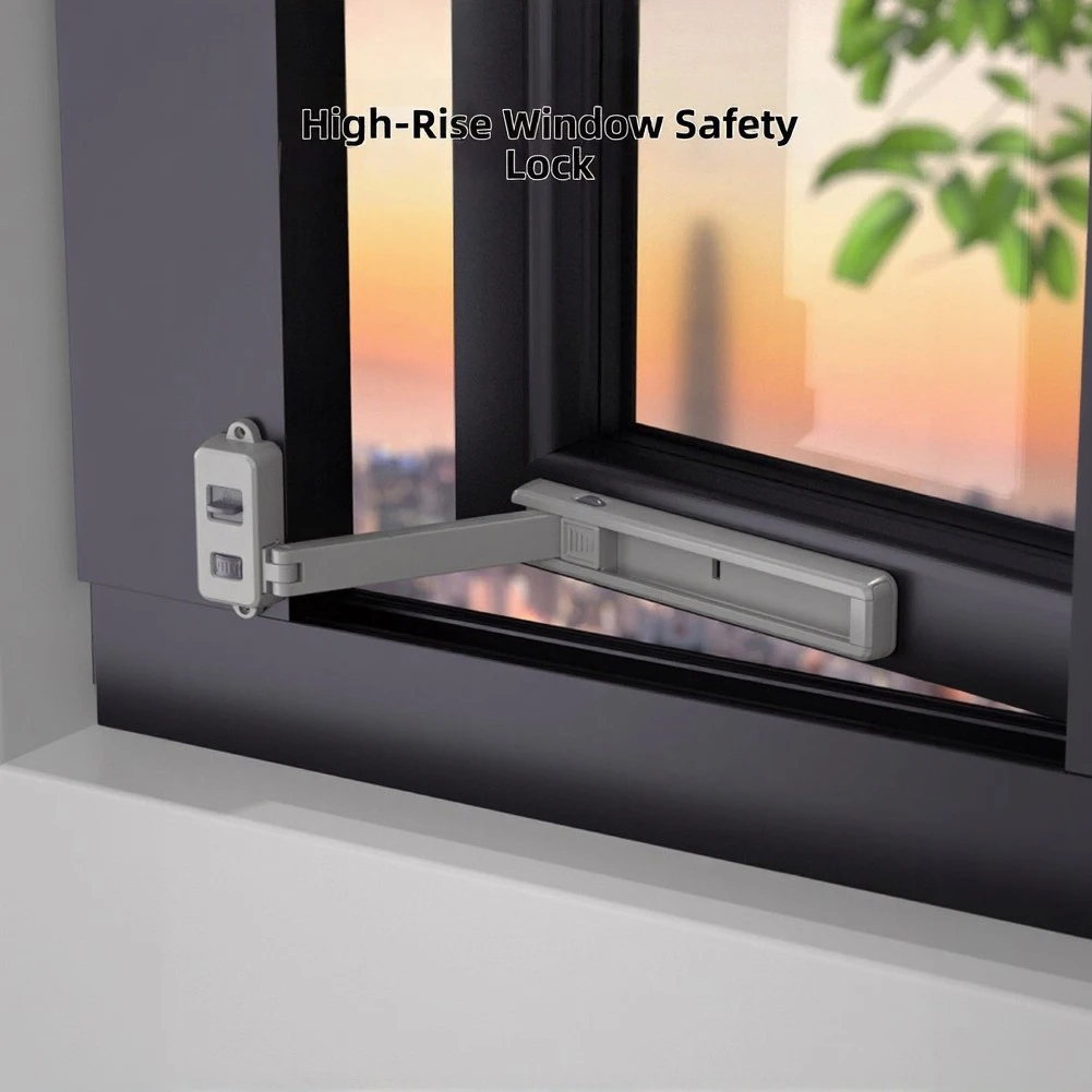 Sliding Window Limiter No-Drill Installation Safety Stop, Anti-Opening Lock With High Load Capacity, Window Hardware