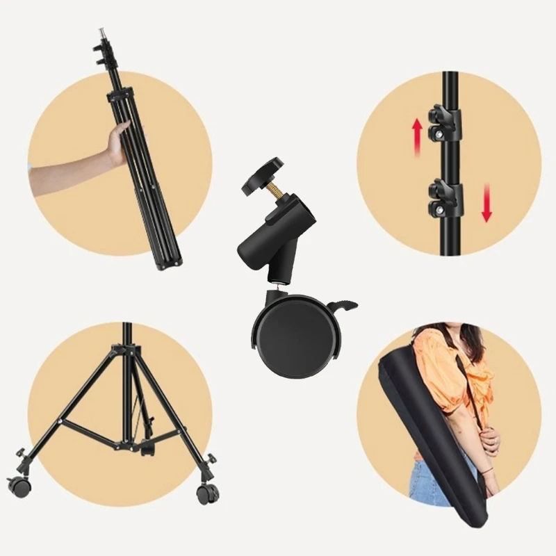 3 قطع/مجموعة عجلات حاملة للضوء للمصورين ومصوري الفيديو بتركيب 16 ملم