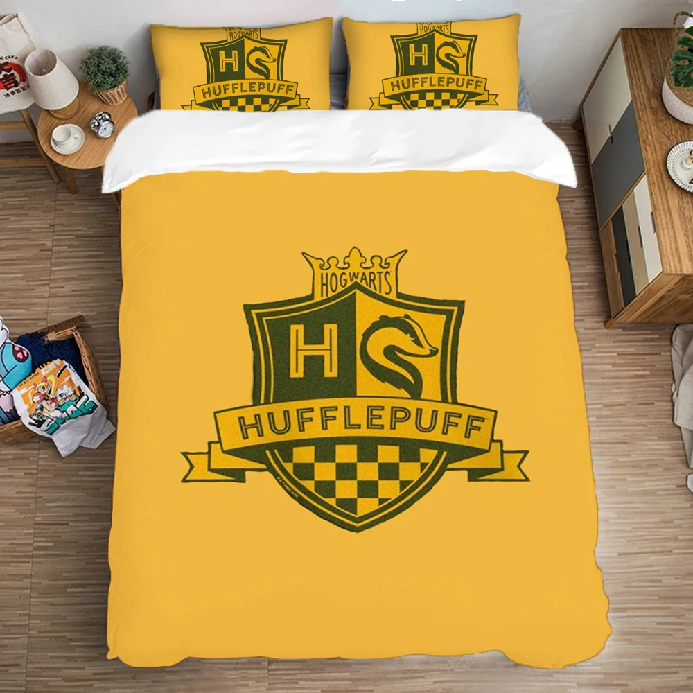 Multiple Sizes Comforter Sets Badger-Hufflepuffs Duvet Covers Cute Duvet Cover Bed 90 Duvets Quilt Cover Bedding Home Decor